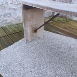 White patinated bench