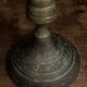 Fake pair of oriental candlesticks in engraved bronze mid-20th century