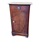Table d'appoint en bois et marbre poignées en céramique