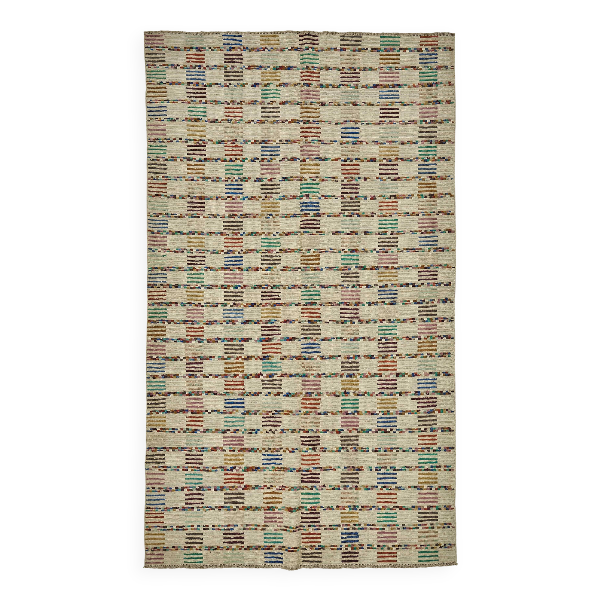 Handwoven Turkish Recycled Boho Rug 200 cm x 335 cm