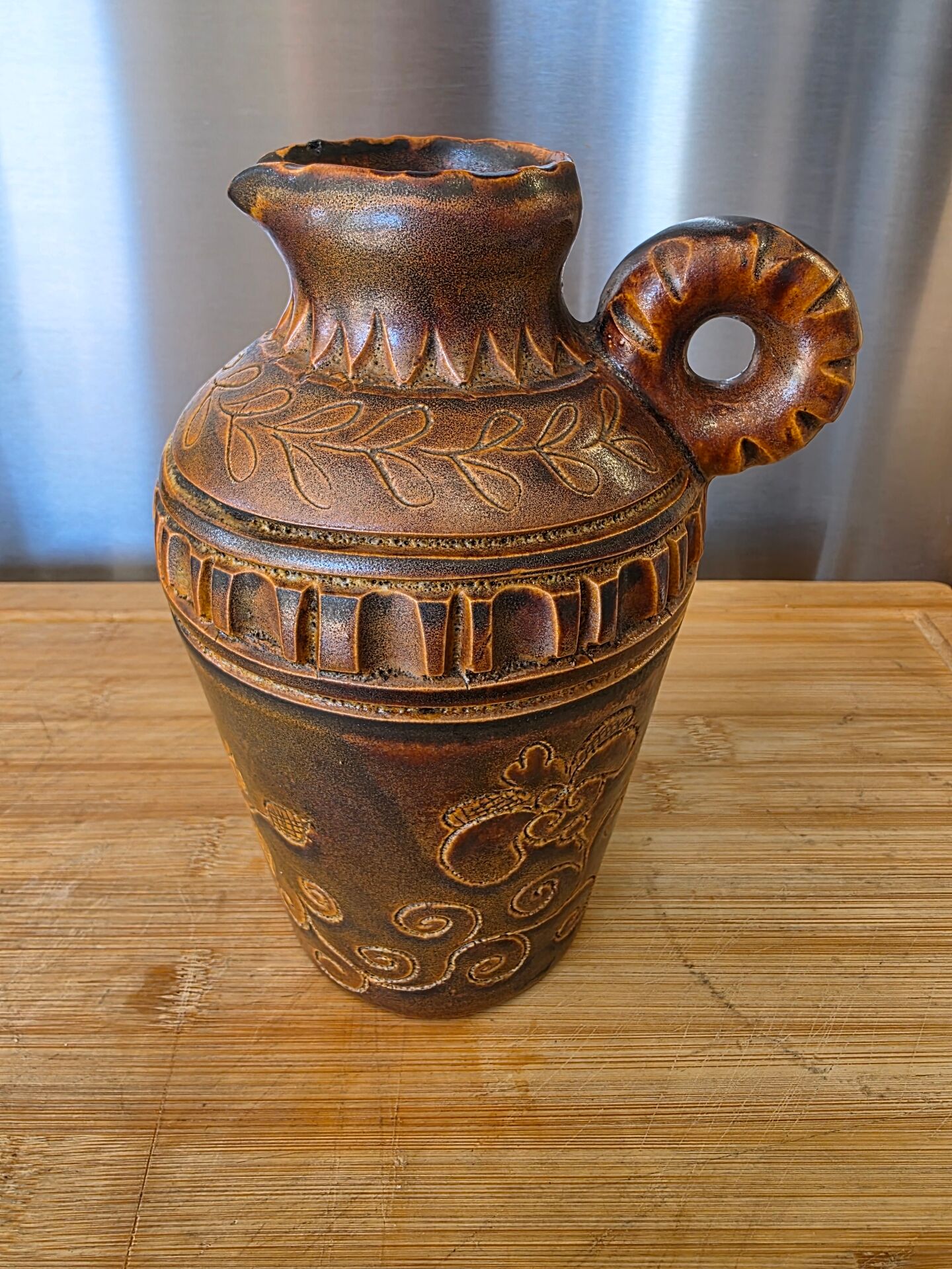 Ceramic jug from Vallauris - Signed Huguette H. Bessone