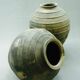Lots of two large African "vases", artidirty manufacture of Ghana