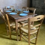 Real oak farmhouse table from the late 1800s.