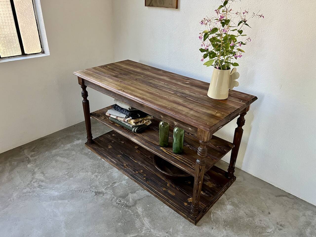 Table - 50s drapery console