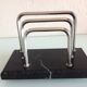 Letter holder in black marble and chrome metal art deco style