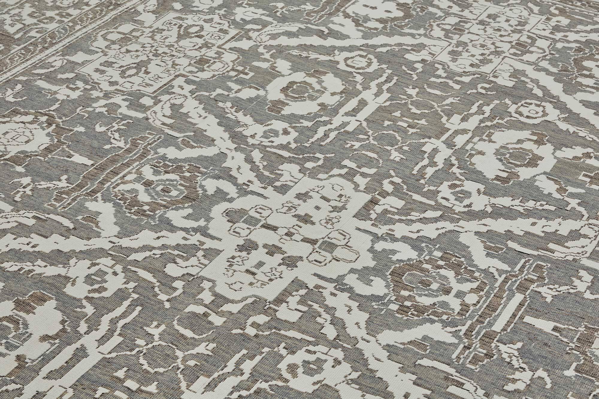 Turkish Handcrafted Loom Oushak Rug 281 cm x 398 cm