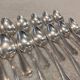 12 silver-plated metal teaspoons by Apollo silversmiths, decorated with fillets, 14.2cm