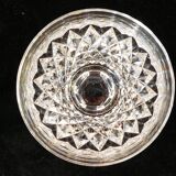 9 water glasses in crystal cut with diamond tip cristallerie de lorraine