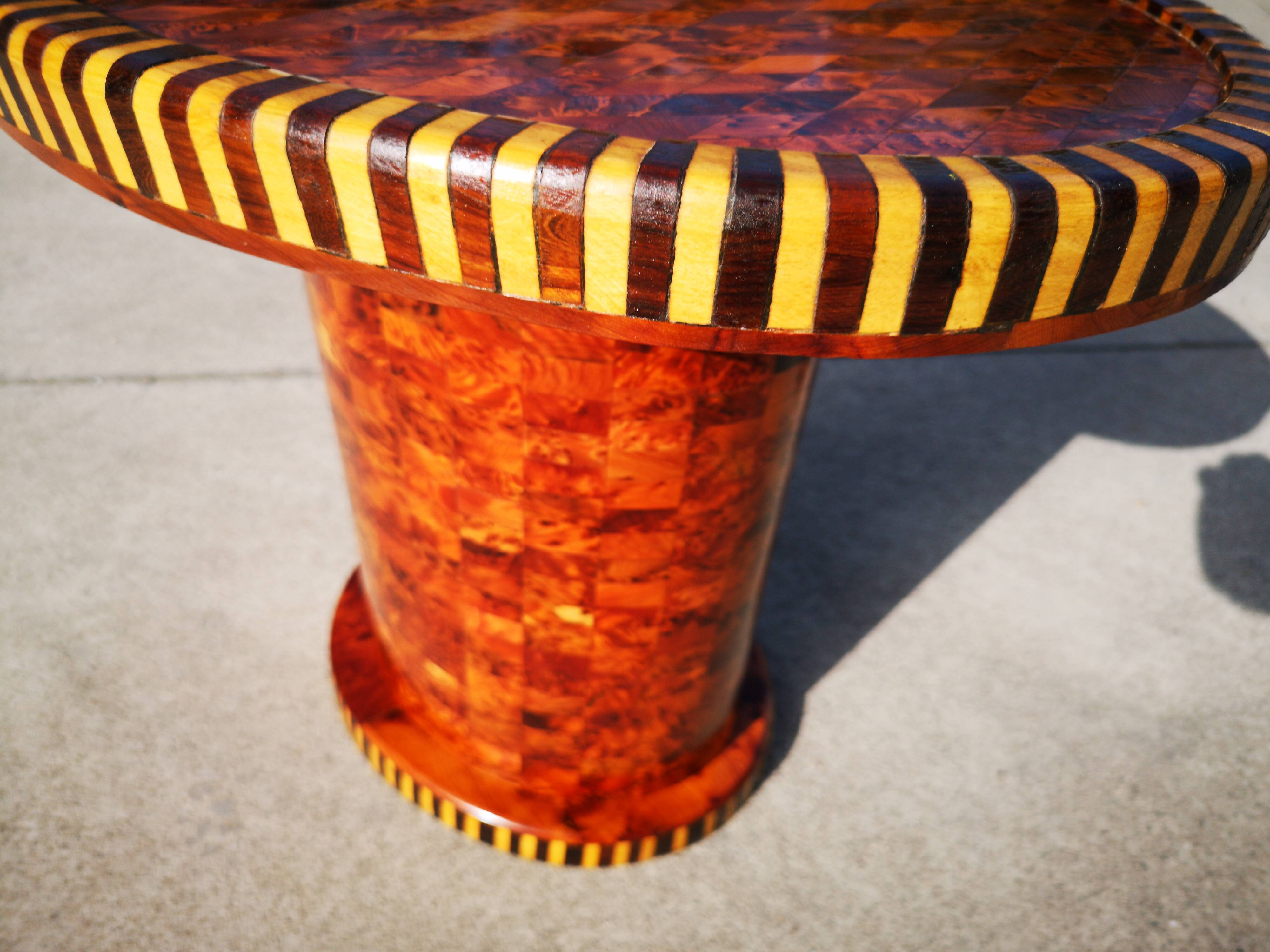 Side table in marquetry