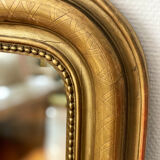 Louis Philippe Mirror beaded carved gold  74x98cm