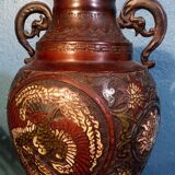 2 Japan XIXth century bronze vases