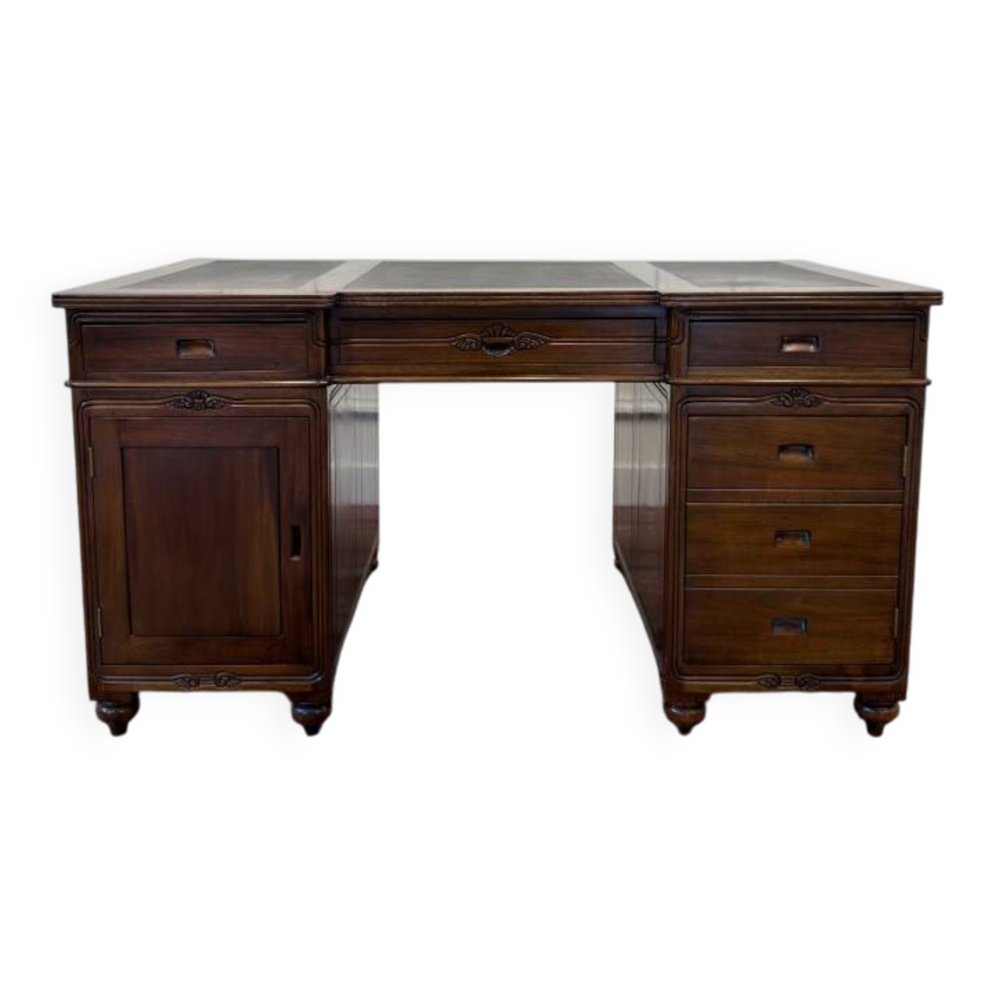 Classic English Desk with Black Inlay