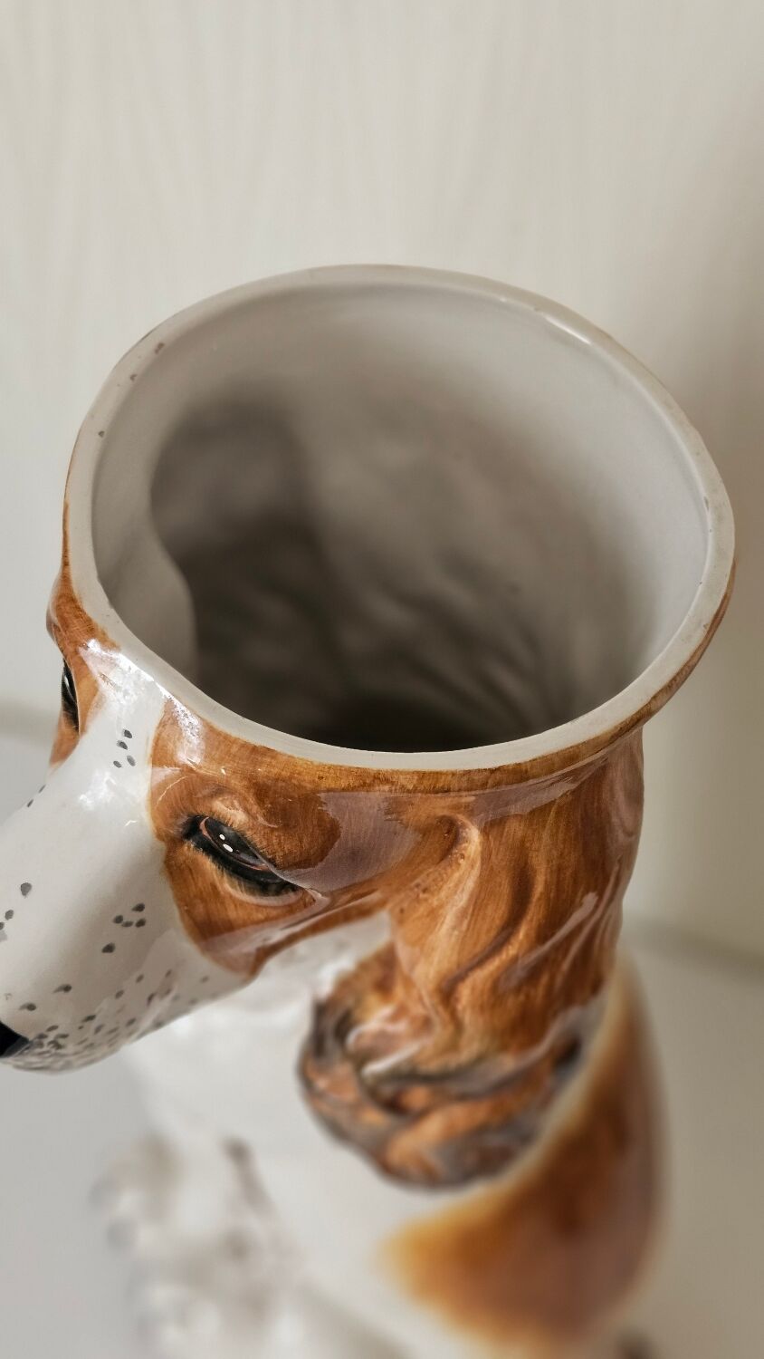 Vintage ceramic dog umbrella stand