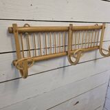 Vintage rattan coat rack