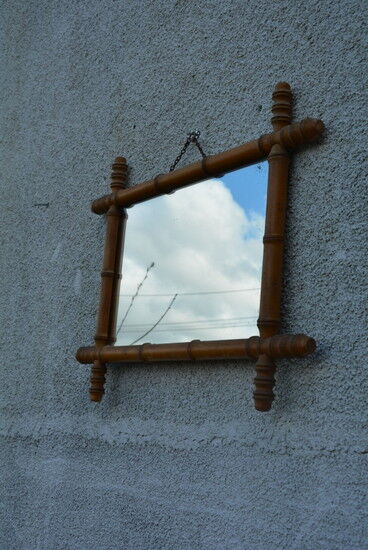 Bamboo-style mirror 57x41cm