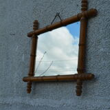 Bamboo-style mirror 57x41cm