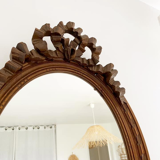 Louis XVI style oval knot mirror