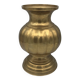 Vintage ball shape vase with godron in brass