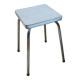 Tabouret formica blanc gris vintage