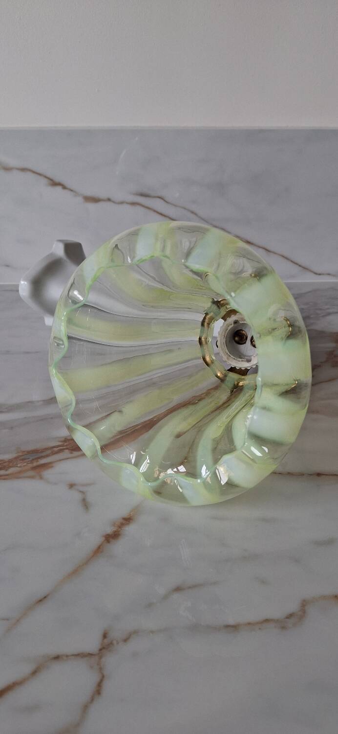 Porcelain and glass wall lamp