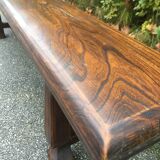 Rustic bench in solid oak