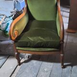 Pair of bergère armchairs