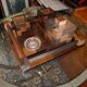 Necessary modernist smoker in rosewood and art deco macassar