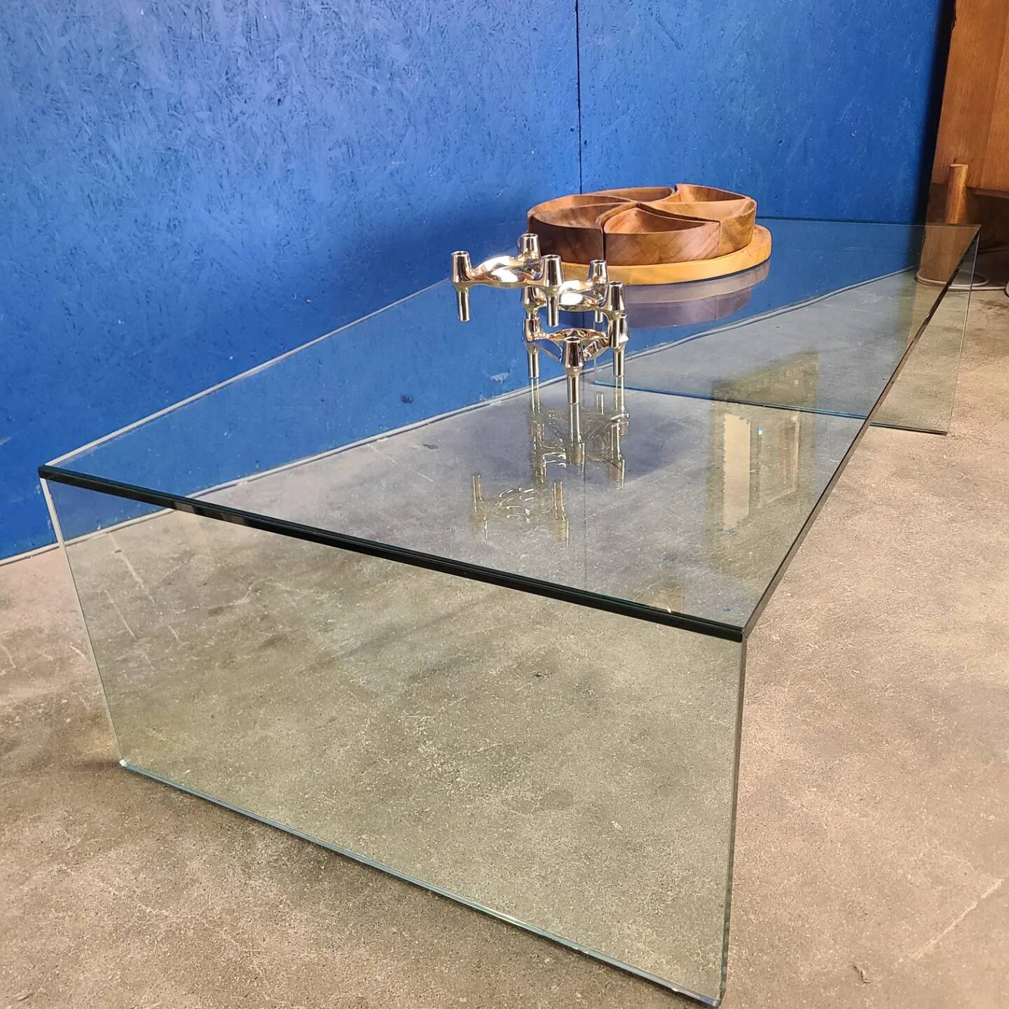Table basse Eden en verre, années 80 par Tonelli Design