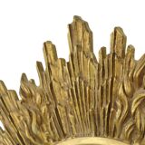 Miroir soleil Sunburst XL en résine dorée