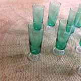 Series of 11 champagne flutes