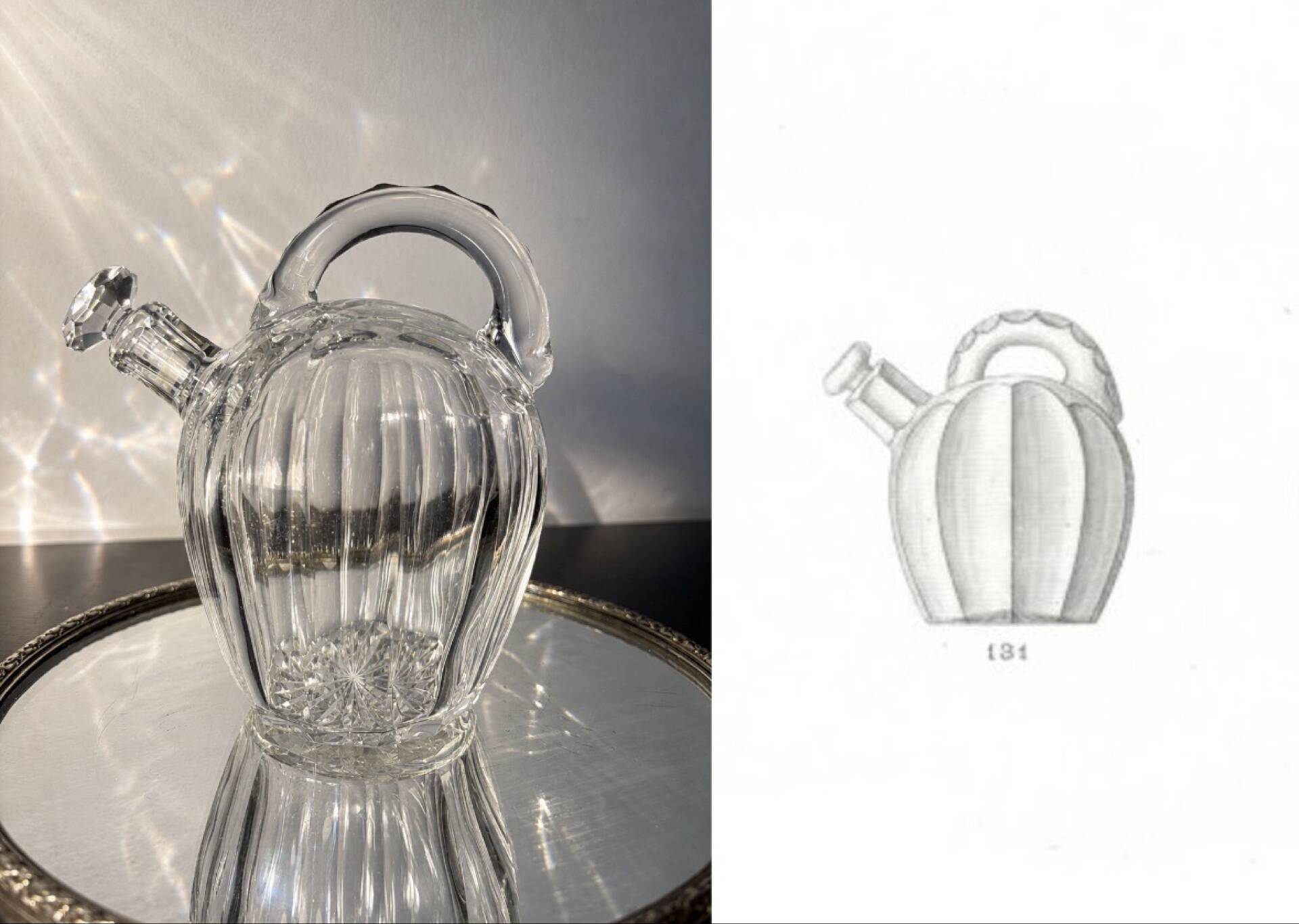 Carafe en cristal Saint Louis début 20eme