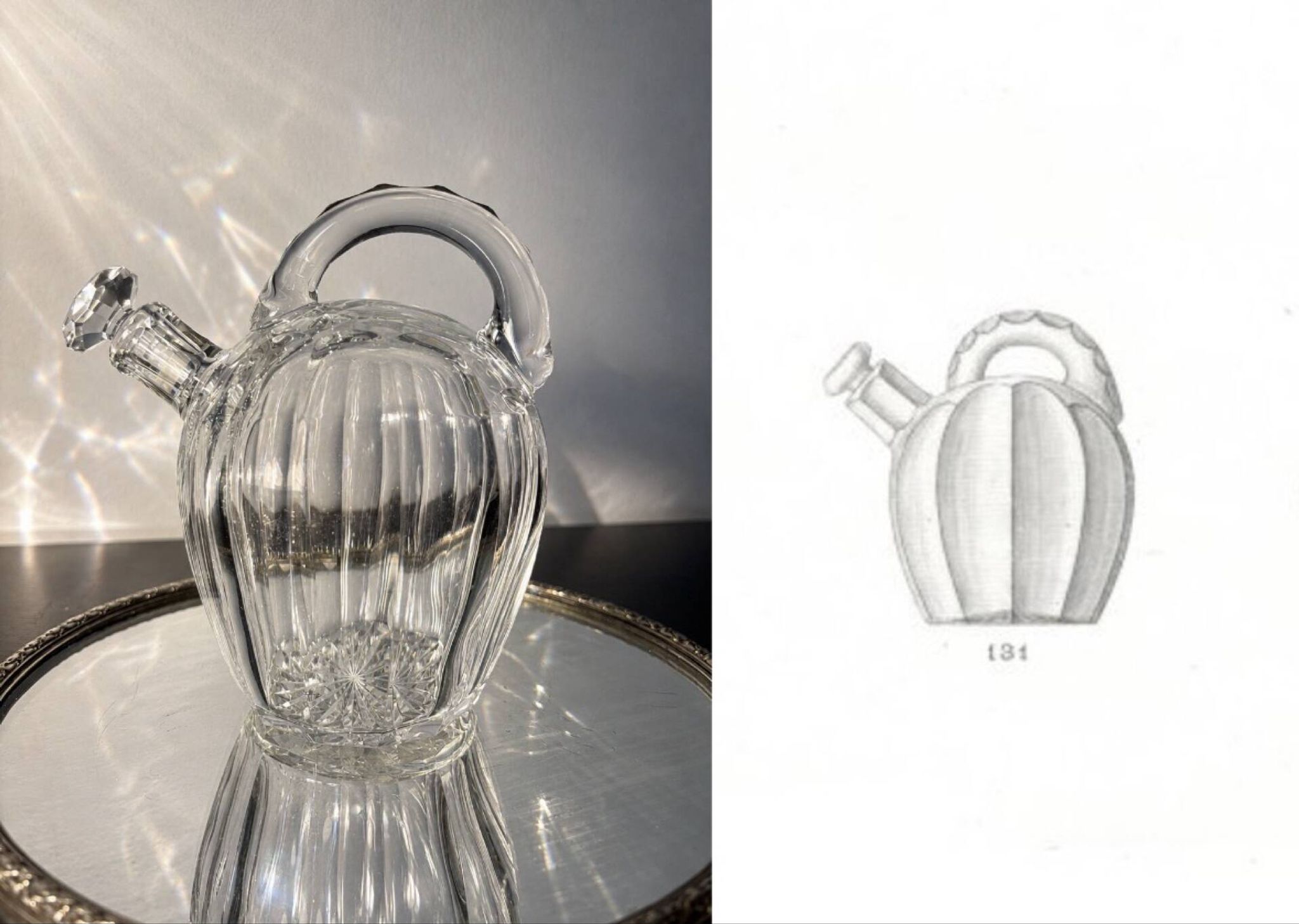 Carafe en cristal Saint Louis début 20ème