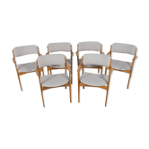 Oak Model 49 Dining Chairs by Erik Buch for Odense Maskinsnedkeri / O.D. Møbler, 1960s, Set of 6