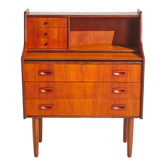 Restored teak bureau desk