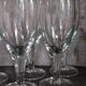 Six XXL blown glass stemmed glasses