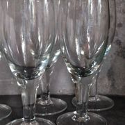 Six verres à pieds en verre soufflé XXL