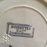 Creuse plates Sarreguemines model "nuts"