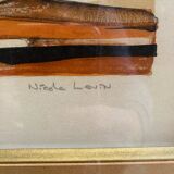 Ancienne lithographie nicole tercinet levin « composition « + cadre doré
