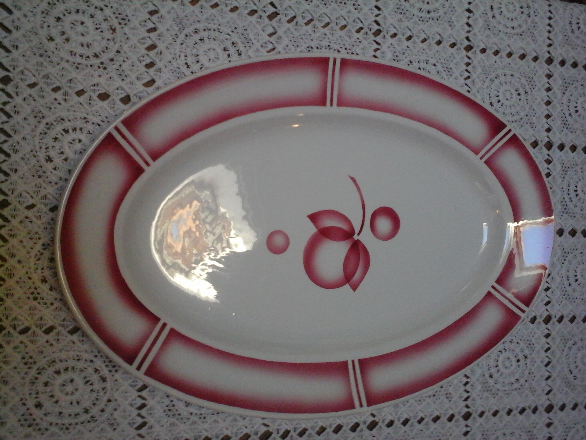 Sarreguemines oval dish