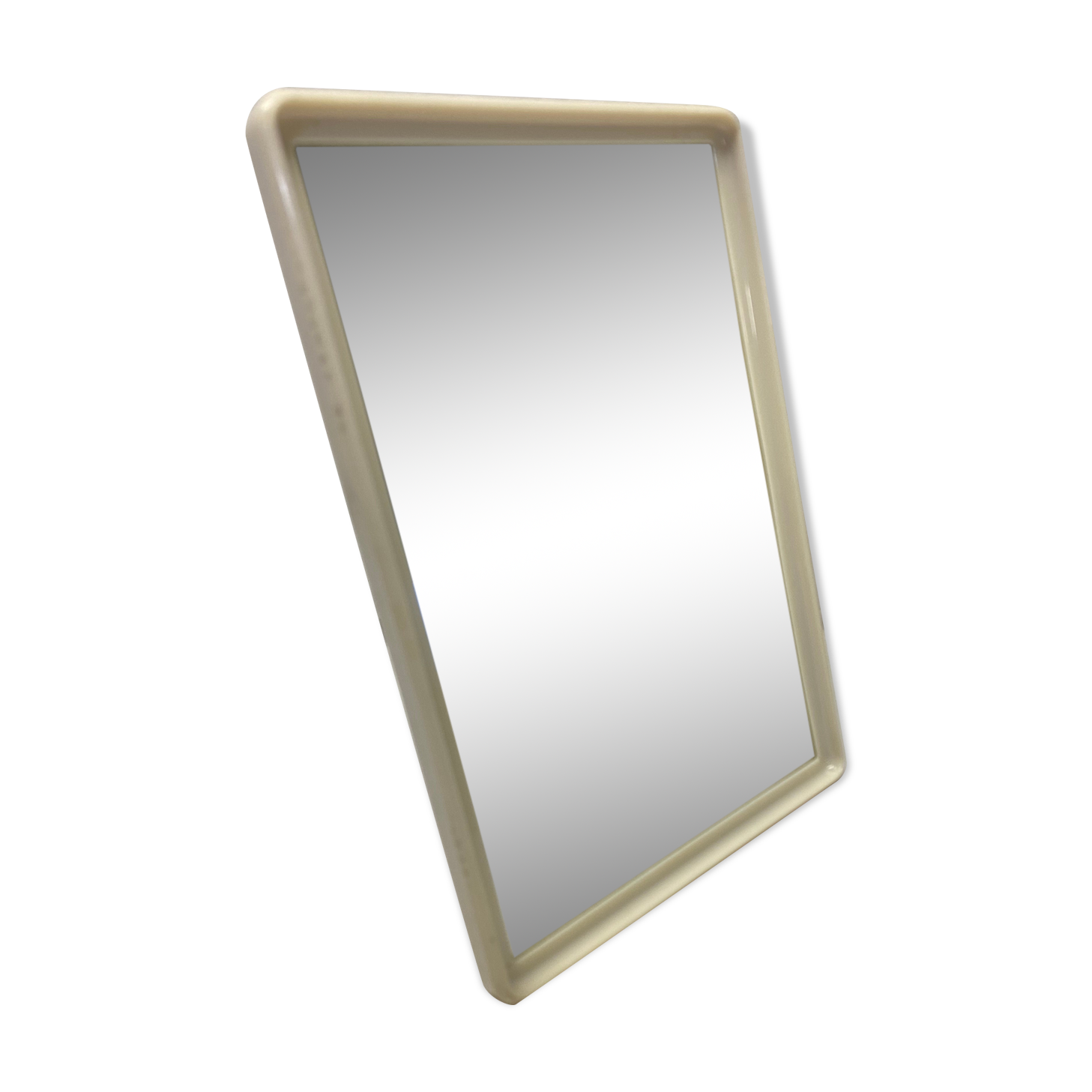 Vintage bakelite white barber mirror