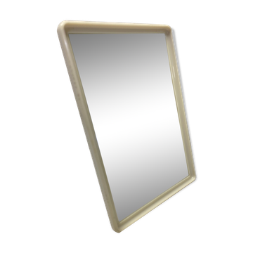 Vintage bakelite white barber mirror
