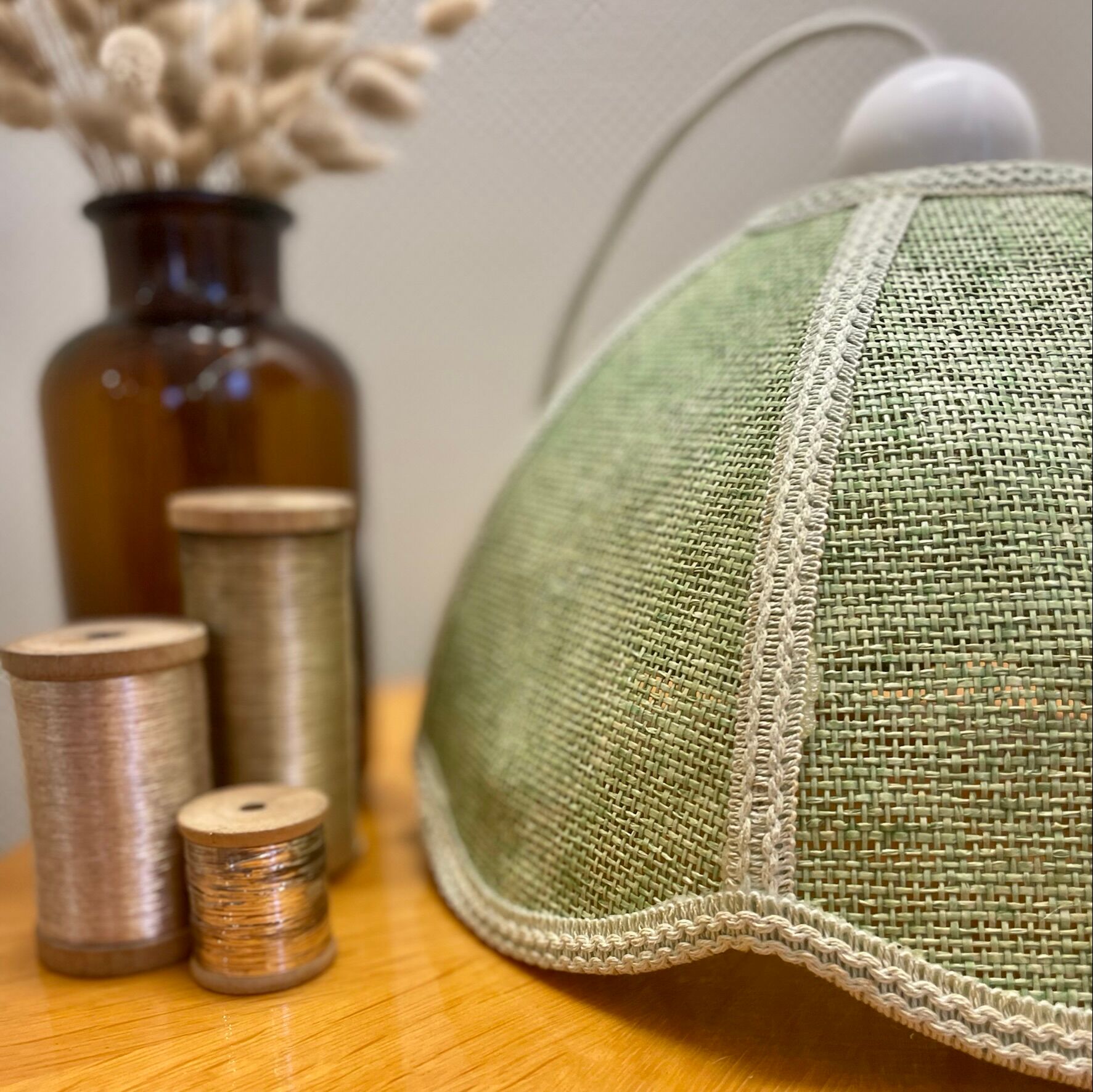 Pale green rattan suspension