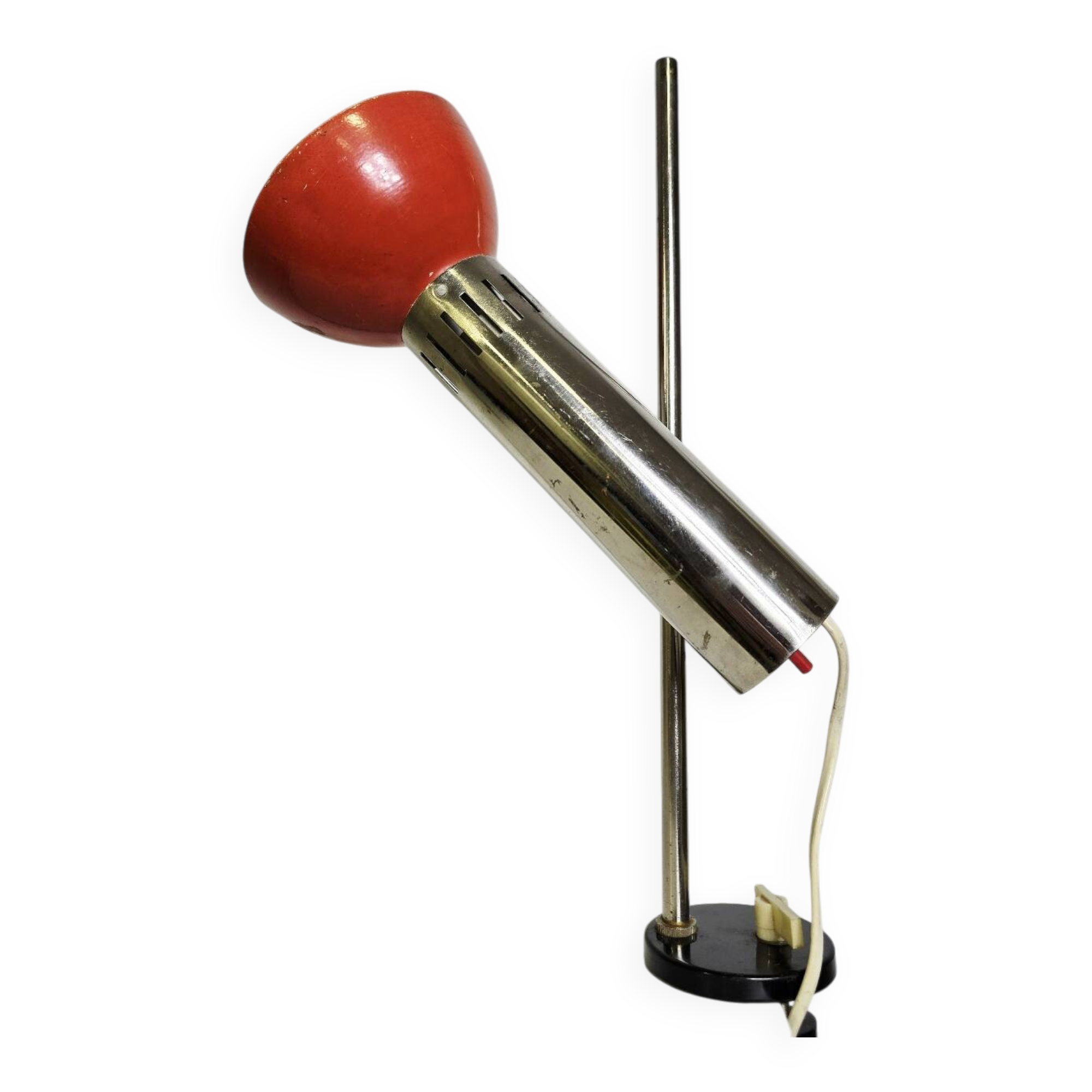 Lampe de bureau chromée Space Age, années 70