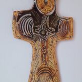 Cross in pyrite sandstone Corsica 70s