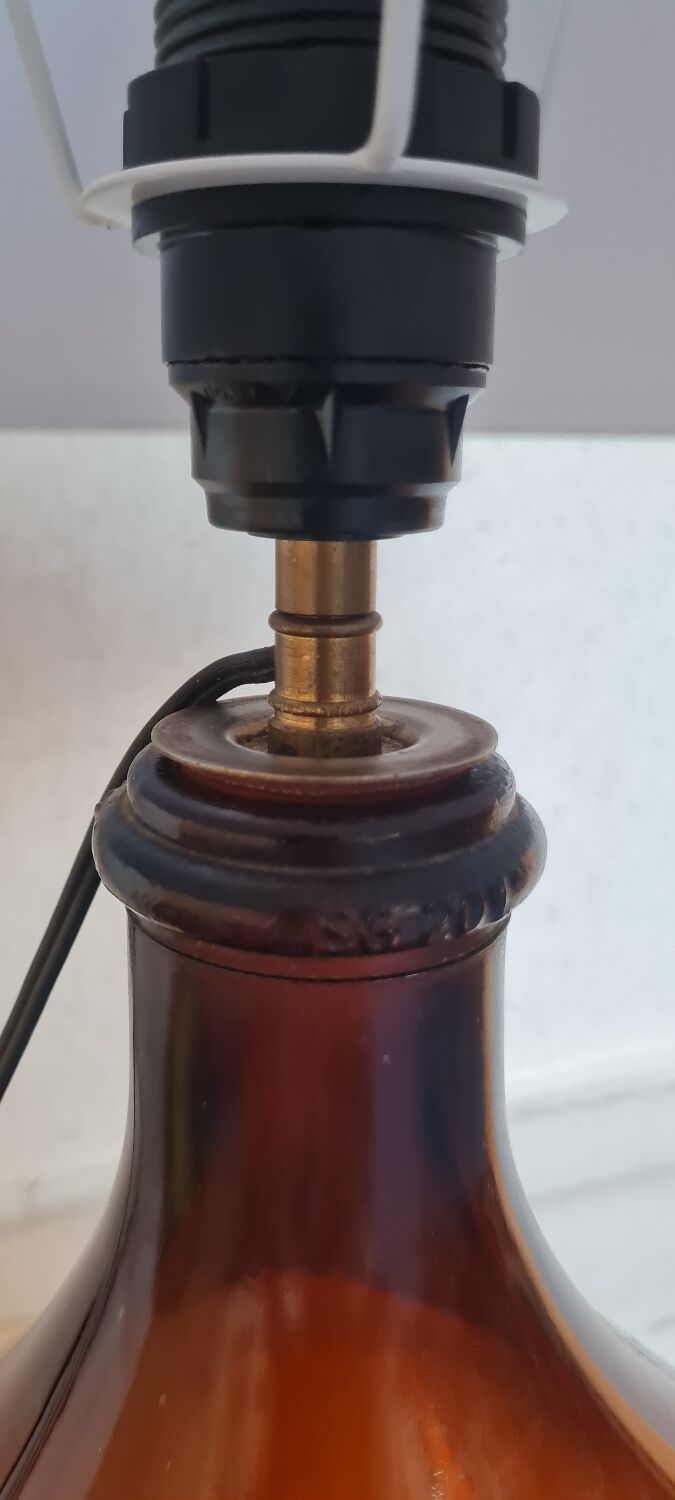 Vintage demijohn lamp