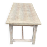 Extendable renovated 20th century oak farmhouse dining table, 200-280cm