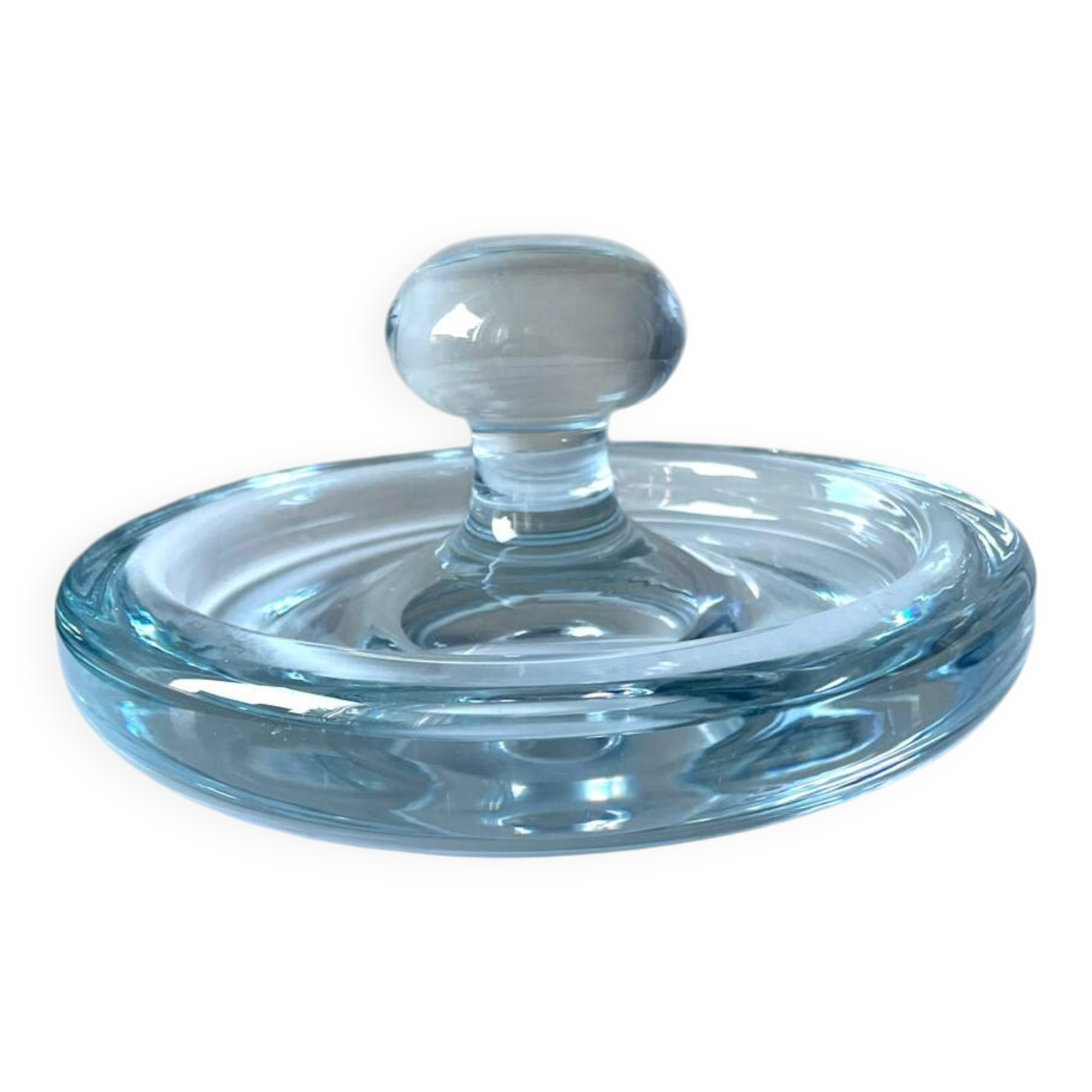 Holmegaard Sculptural bowl design by Per Lutken Denmark 1950’s