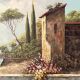 Oil painting on canvas landscape signed Rossini