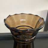 Vintage vase made of smoked glass paste