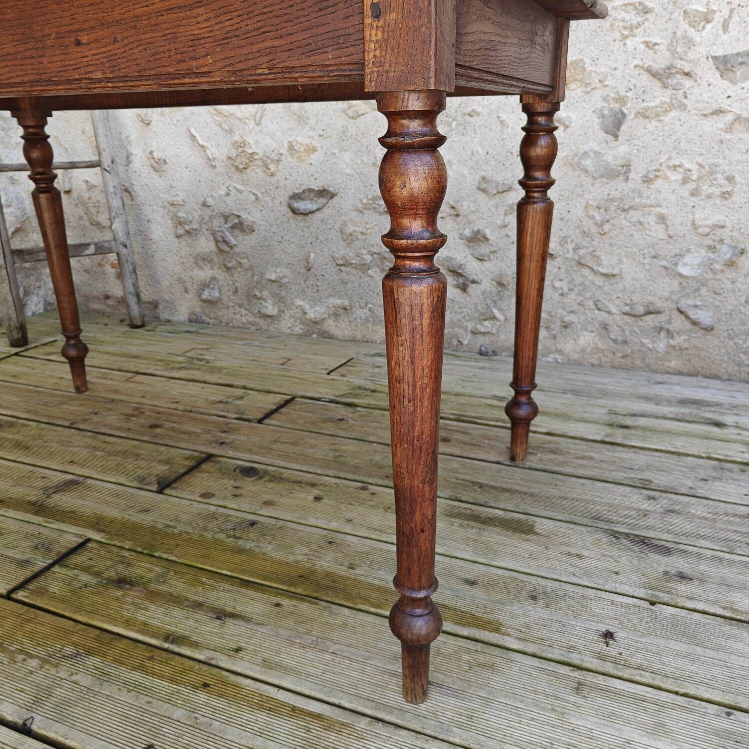 Solid oak farmhouse table